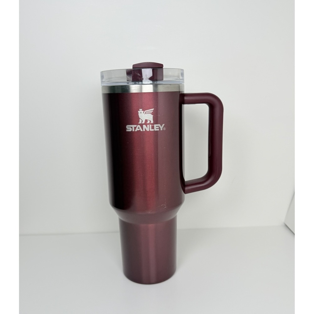 Stanley 40oz Burgundy Quencher H2.0 Tumbler w/ Handle & Lid No Straw